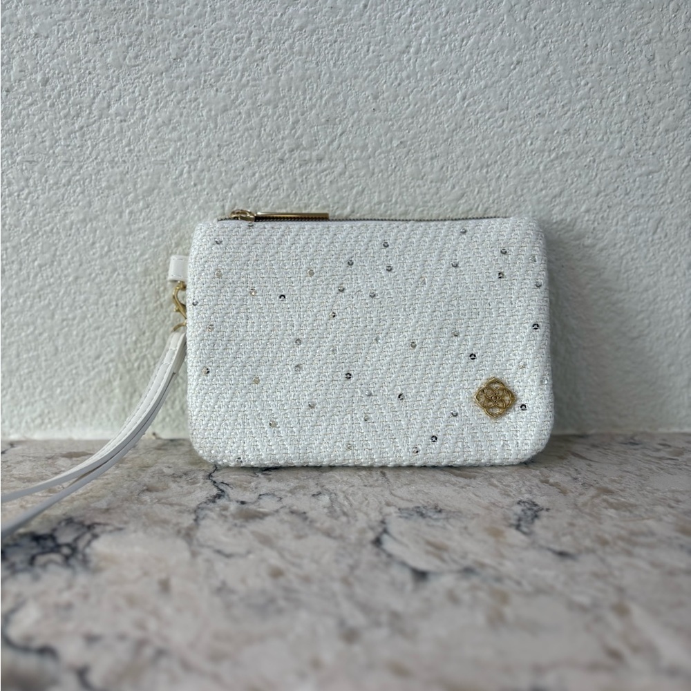 Kendra Scott Tweed White with Sequin Detailing